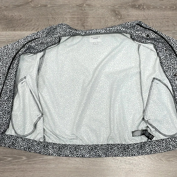 NWOT Anthropologie Allfenix All Fenix Leopard Print White Black Crop Jacket L - Picture 14 of 16
